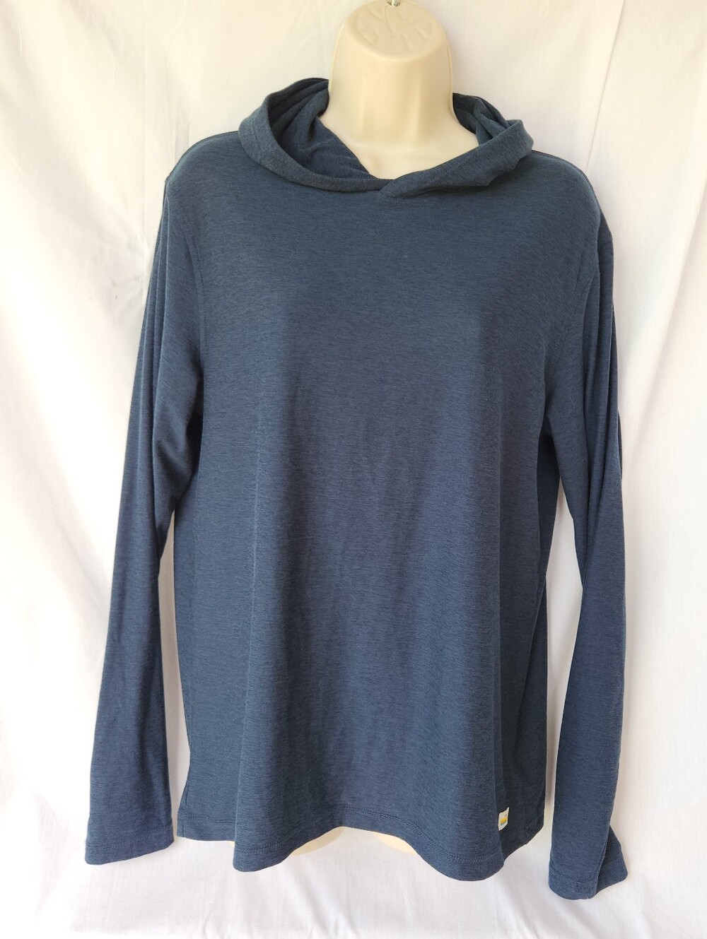 Vuori Mens Strato Tech Hoodie Lightweight Performance Stretch Blue Athleisure S